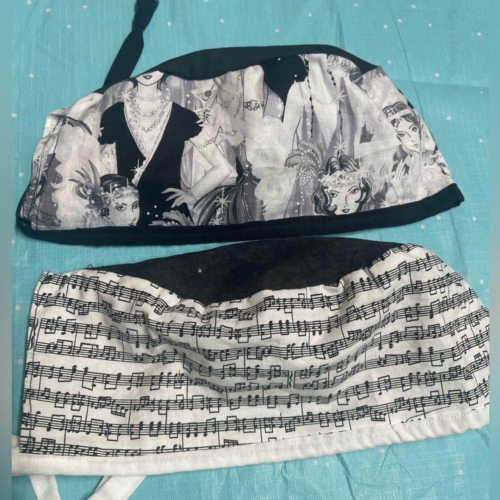 Set of 4 surgical scrub caps